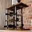Carla Home Wine Rack Countertop Metal Holder For 6 Bottles And 2 Glasses Carousel 4
