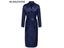 Navy Blue Chinese Men Silk Rayon Robe Summer Casual Sleepwear V-Neck Kimono Carousel 3