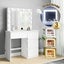 Dresser Table Makeup Dressing Desk 12 LED Lighted Mirror White Carousel 6