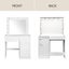 Dresser Table Makeup Dressing Desk 12 LED Lighted Mirror White Carousel 10