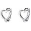 Silver Huggie Heart Earrings "Amanda" Carousel 4