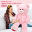 MaoGoLan Giant Pink Teddy Bear Plush 42", "Heart Footprints and Heart Nose, Larg Carousel 2