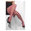 Opaque Tights Adult Red White Striped Xmas Costume Accessory Carousel 2