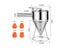 Stainless Steel Funnel With Stand, Stainless Steel Funnel Cake Dispenser with St Carousel 2