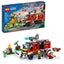 LEGO City Fire Command Truck Building Set - Fire Truck Toy with Land & Air Drone Carousel 1