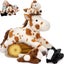 MaoGoLan 4 Pcs Horse Plush Stuffed Animal, Large Stuffed Mommy Horse with Babies Carousel 1