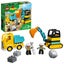 LEGO DUPLO Town Truck & Tracked Excavator Construction Vehicle 10931 Toy for Tod Carousel 1
