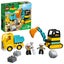 LEGO DUPLO Town Truck & Tracked Excavator Construction Vehicle 10931 Toy for Tod Carousel 2