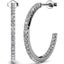 18K White Gold Hoop Crystal Earrings "Danielle" Carousel 1