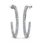 18K White Gold Hoop Crystal Earrings "Danielle" Carousel 6