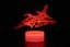 Fighter Jet 3D Night Lamp LED Light, Power By USB, 7 Changeable color Carousel 2