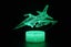 Fighter Jet 3D Night Lamp LED Light, Power By USB, 7 Changeable color Carousel 3