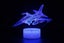 Fighter Jet 3D Night Lamp LED Light, Power By USB, 7 Changeable color Carousel 4