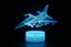 Fighter Jet 3D Night Lamp LED Light, Power By USB, 7 Changeable color Carousel 6