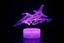 Fighter Jet 3D Night Lamp LED Light, Power By USB, 7 Changeable color Carousel 7