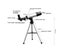 High Definition Refractive Astronomical Telescope Tripod 50mm Aperture 360m Carousel 3