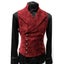 Mens Double Breasted Velvet Vest Stand Collar Black Waistcoat Stage Cosplay Carousel 5