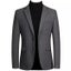 Mens Woolen Formal Business Casual Slim Blazers Black Grey Red 4XL Carousel 3
