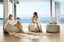 Lujo Outdoor Bean Bag Chair Set Filled - Terracotta Carousel 4