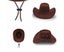 Cowboy Hat Wild West Hats Western Wide Brim Cap Carousel 3