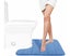 Small Soft Toilet Bath Mat Washable Bathroom Non Slip Rug-Blue Carousel 1