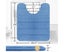 Small Soft Toilet Bath Mat Washable Bathroom Non Slip Rug-Blue Carousel 3