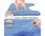 Small Soft Toilet Bath Mat Washable Bathroom Non Slip Rug-Blue Carousel 4