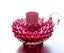 Vintage Fenton glass cranberry hobnail candle holder Carousel 1