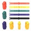 5x Pop It Fidget Wristband Silicone Toy Bracelet Push Bubble Stress Relief Kids Carousel 9