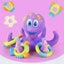 Floating Bath Toys Toddlers Learn Play Fun 5 Rings Baby Infant Kids Carousel 5