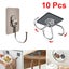 10PCS Stainless Steel Adhesive Sticky Hooks Heavy Duty Wall Gold/Black Hook Carousel 1