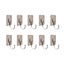 10PCS Stainless Steel Adhesive Sticky Hooks Heavy Duty Wall Gold/Black Hook Carousel 10