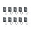 10PCS Stainless Steel Adhesive Sticky Hooks Heavy Duty Wall Gold/Black Hook Carousel 11