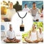 Raw Natural Black Tourmaline Plated Gold Quartz Crystal Pendant Necklace Healing Carousel 4