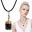 Raw Natural Black Tourmaline Plated Gold Quartz Crystal Pendant Necklace Healing Carousel 6