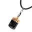 Raw Natural Black Tourmaline Plated Gold Quartz Crystal Pendant Necklace Healing Carousel 7