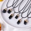 Raw Natural Black Tourmaline Plated Gold Quartz Crystal Pendant Necklace Healing Carousel 11