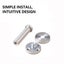 2PCS Stainless Steel Wall Hooks Wall Mount Coat Towel Hanger Bathroom Hooks Carousel 3