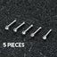 5 Piece Lot of Surgical Steel Pin Shaped Silver Nose Rings Clear Color 20G Studs Carousel 1