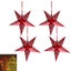 8Pcs Christmas Paper Star Lantern Lampshade 3D Paper Star Hanging Decoration for Carousel 3