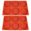 2pcs Silicone Muffin Top Pans Round Baking Mold for Hamburger Chocolate Cake Pie Carousel 3