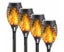 4pcs Solar Powered Flame Torch Decorative Light with 12 LEDs Carousel 1