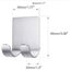 4-Piece Stainless Steel Razor Holder Set - Adhesive Wall-Mounted Hooks for Razor Carousel 3