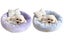 2Pcs Small Calming Dog Bed for Dogs Puppy Round Washable Pet Donut Bed For Cat-B Carousel 1