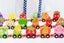 2pcs Toy Wooden Train Toy Set Number Educational Toys for Kids-Each of Style Carousel 9
