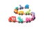 Toy Wooden Train Toy Set Number Educational Toys for Kids-Style 1: Dinosaur Numb Carousel 4