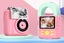 Instant Print Camera for Kids Zero Ink Print Photo Camera with 32G TF Card-Pink Carousel 8