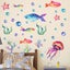 2pcs Ocean Wall Decals Glow in The Dark Sea Wall Stickers Underwater Sea World W Carousel 6