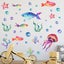 2pcs Ocean Wall Decals Glow in The Dark Sea Wall Stickers Underwater Sea World W Carousel 7