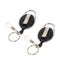 Retractable Keychain Clip Heavy Duty Recoil Key Chain Holder Ring Badge Oval 2x Carousel 1
